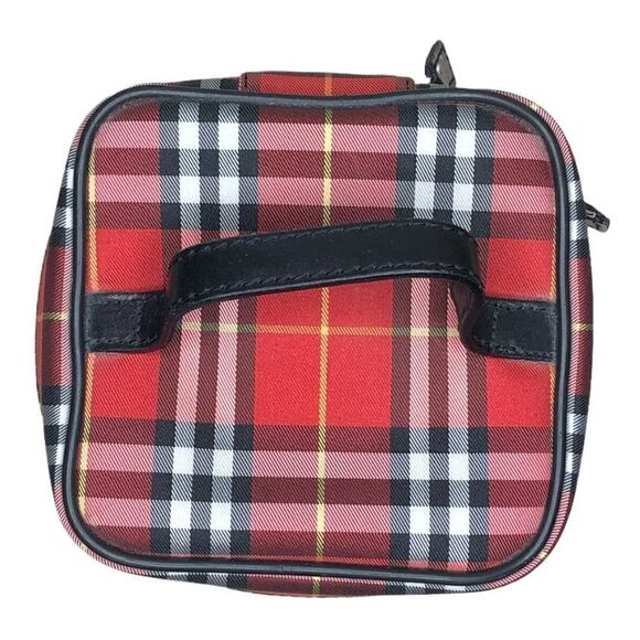 Burberry London Housecheck Red Canvas Vanity Bag - Picture 3 of 6